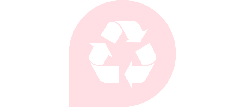 White on pale pink recycle icon vector image