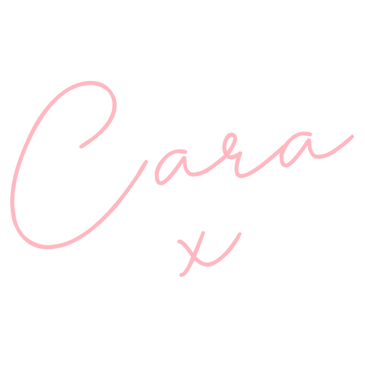 Cara & The Sky signature in pink