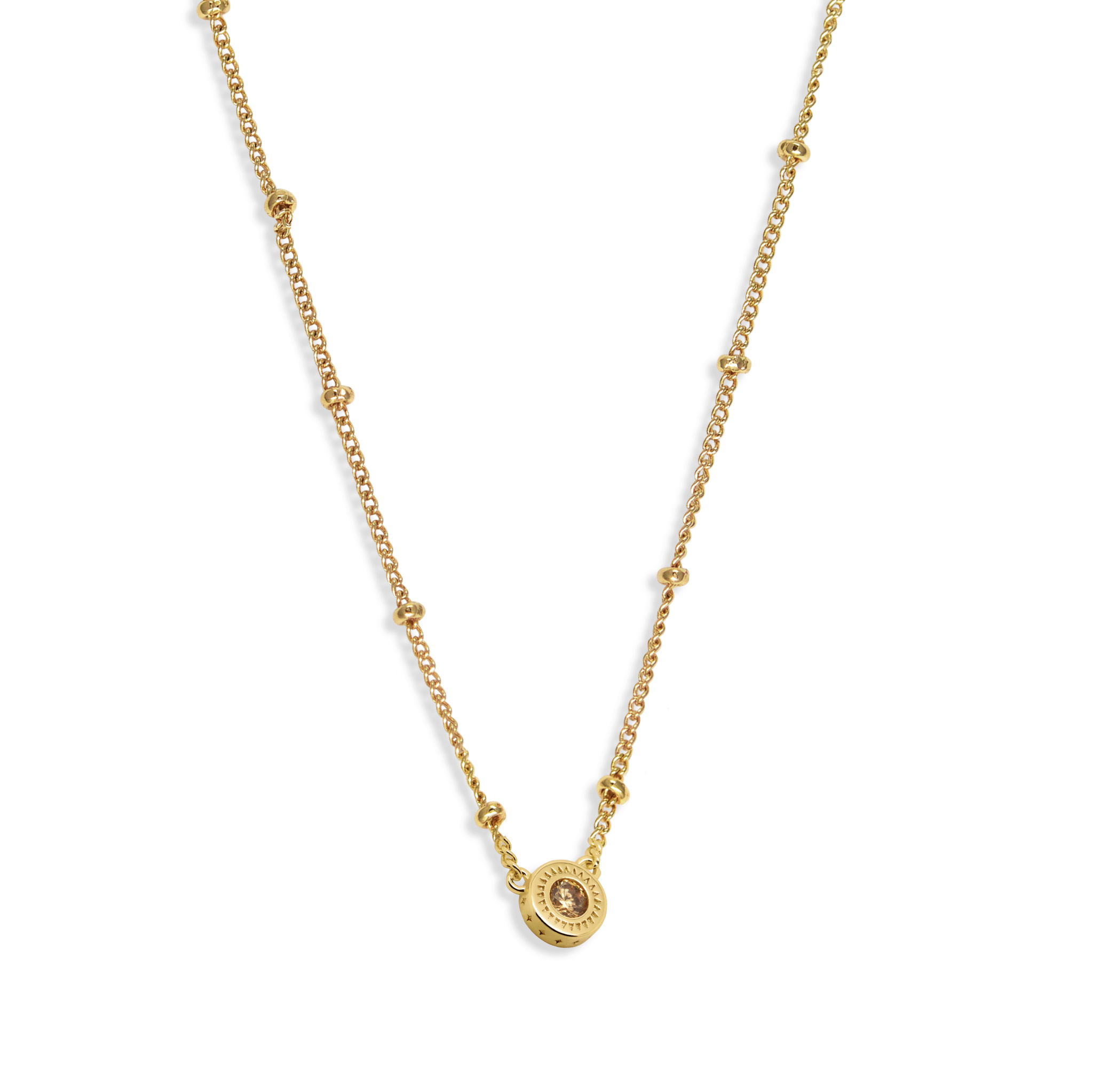 Champagne Jewelled Charm Necklace