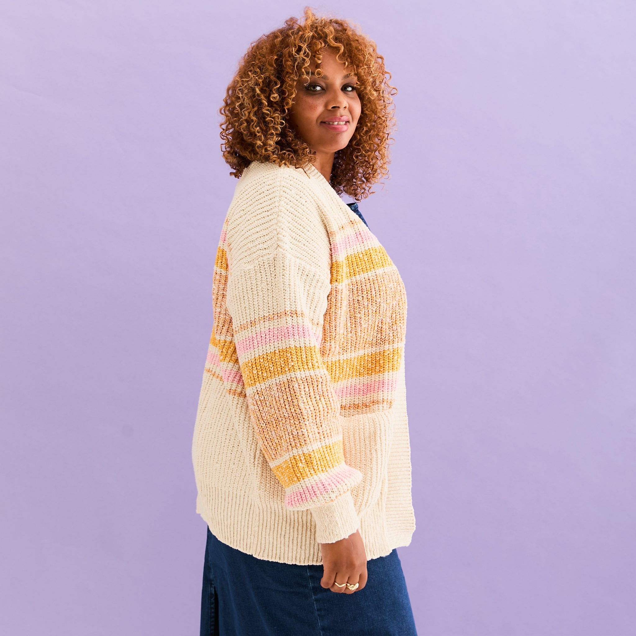 【値下可】doublet HAPPY BALLONS CARDIGAN 21SS Dani Chunky Stripe Balloon Sleeve Cardigan | Cara & The Sky