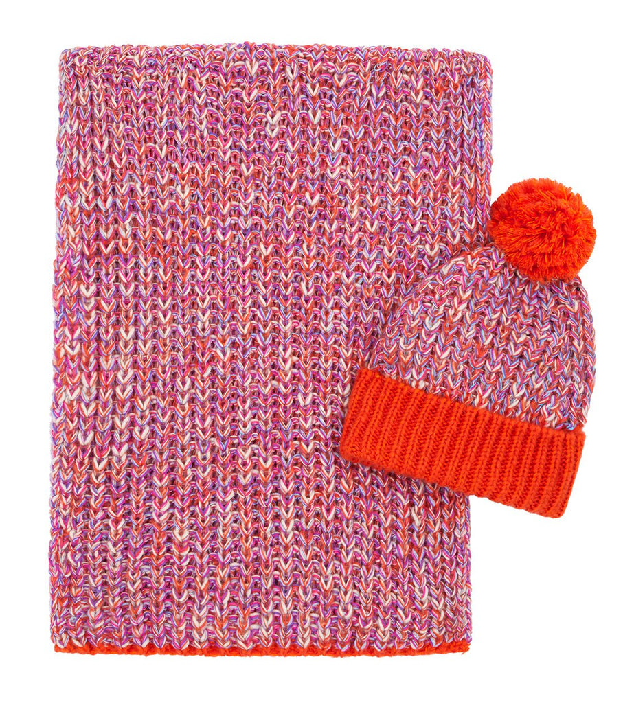 Florence Scarf and Lolly Hat Set - Orange - Cara & The Sky