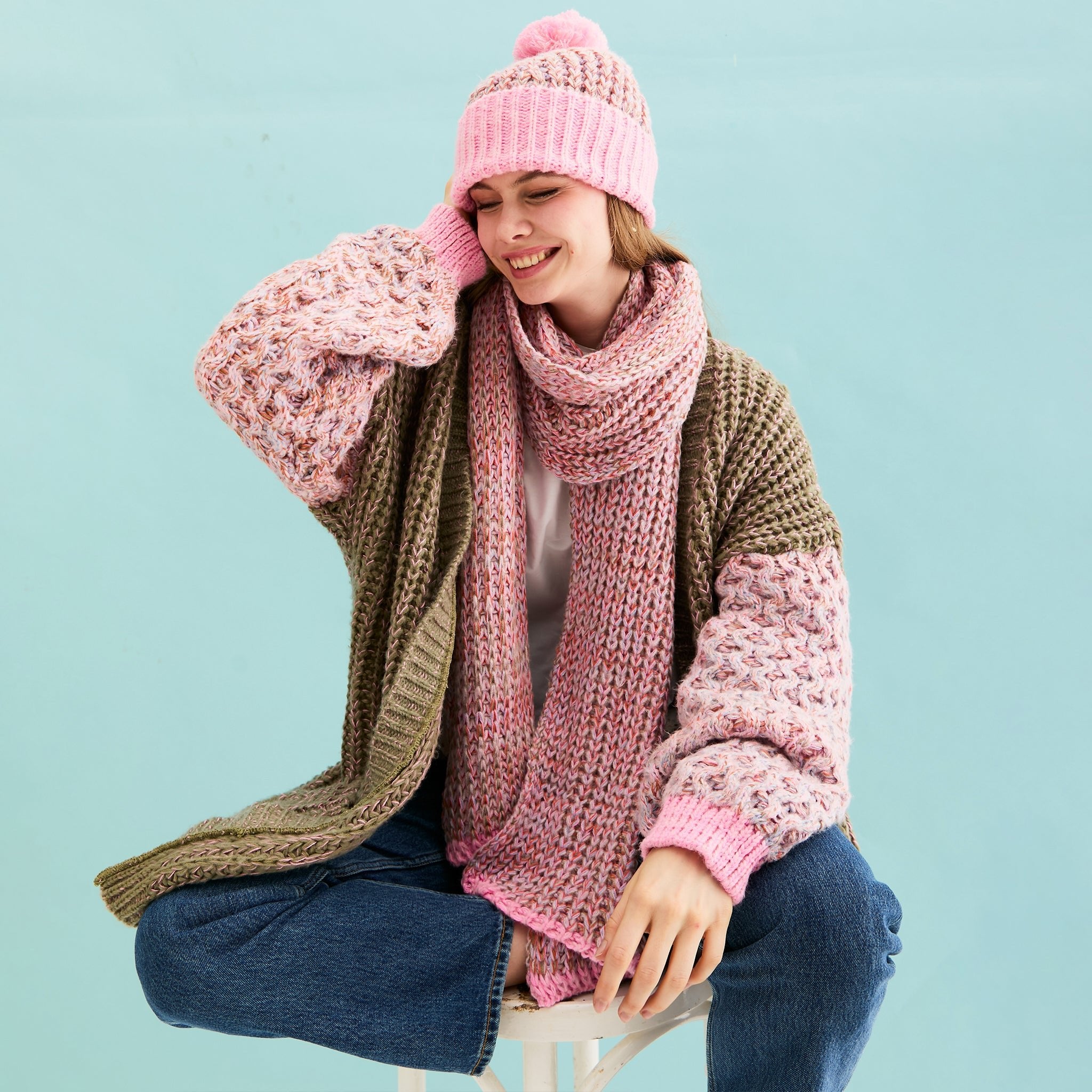 Florence Twist Oversized Knitted Scarf