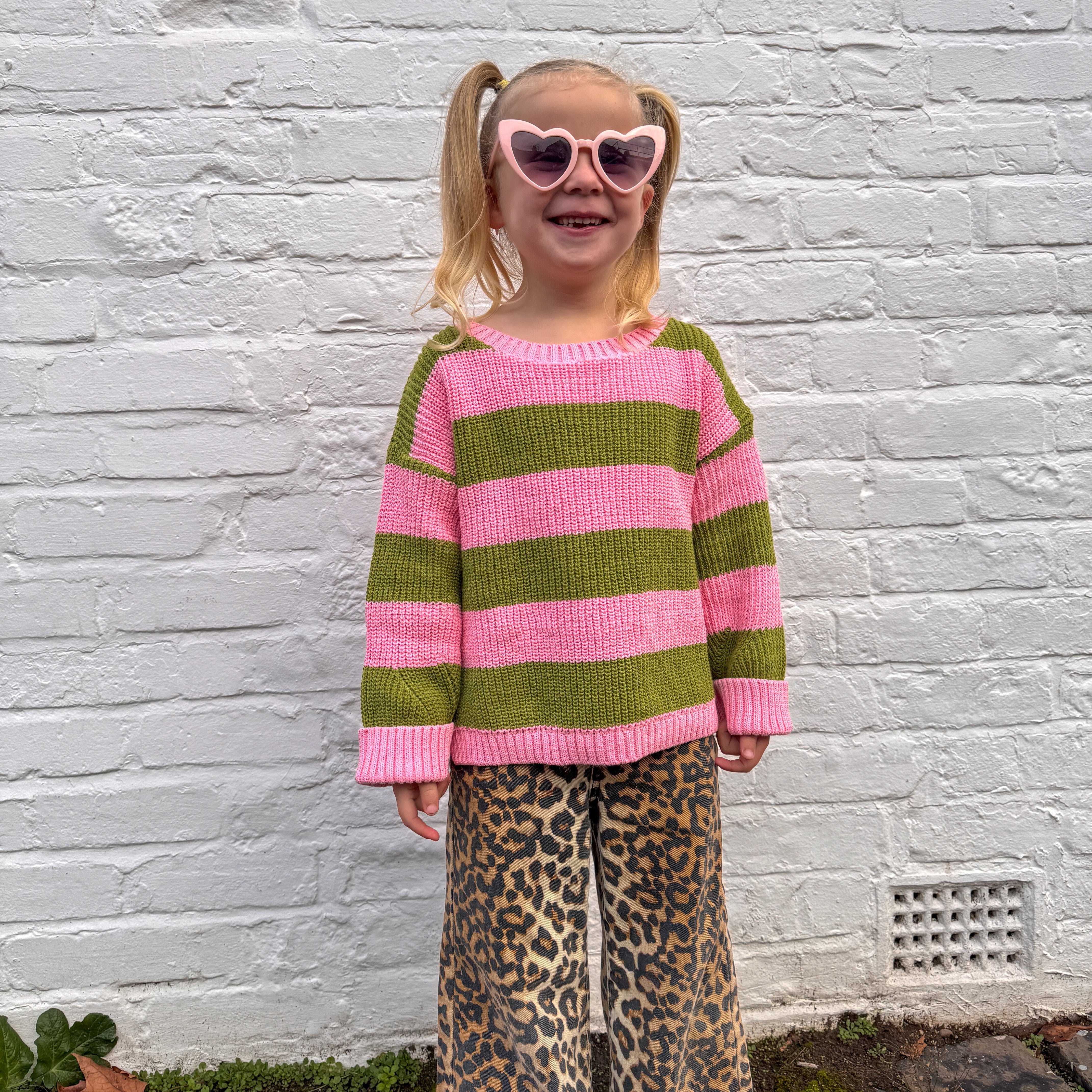 Rhiannon Chunky Stripe Recycled Cotton Blend Jumper
