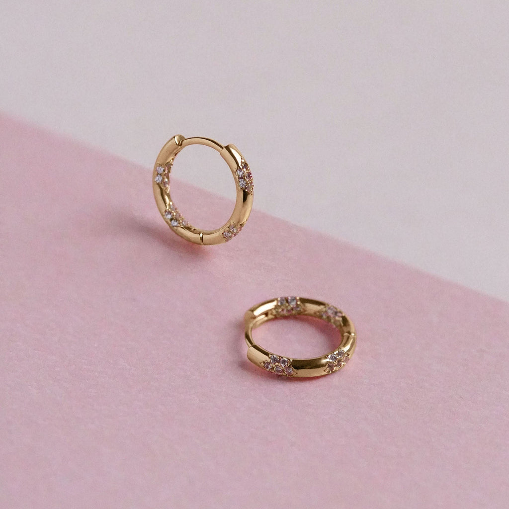 Jewelled Hoop Earrings - Cara & The Sky