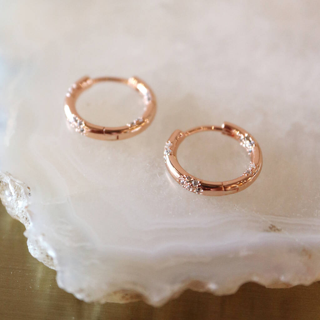 Jewelled Hoop Earrings - Cara & The Sky