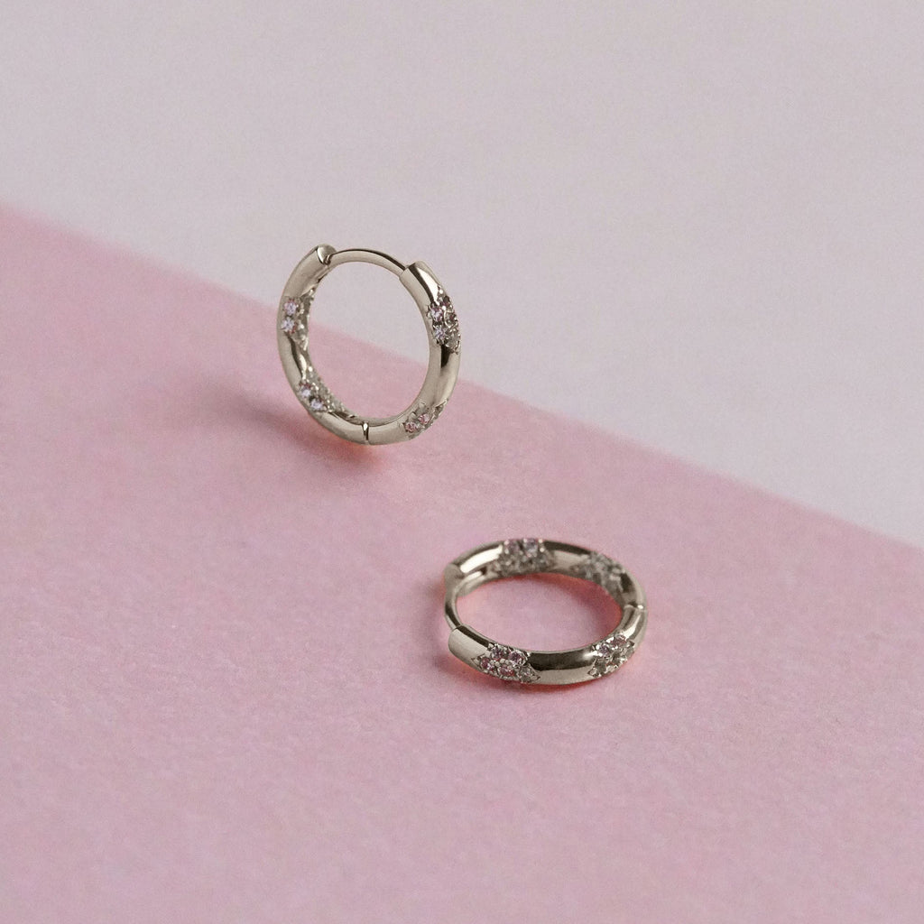 Jewelled Hoop Earrings - Cara & The Sky