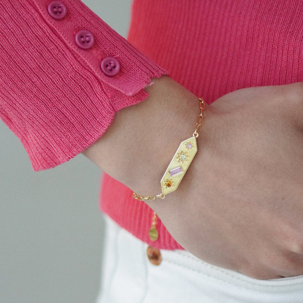 Kaleidoscope Disco Chain Bracelet - Cara & The Sky