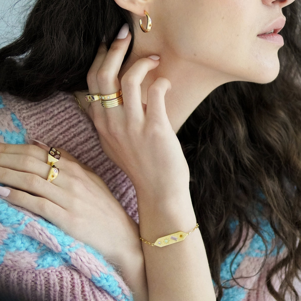 Kaleidoscope Disco Chain Bracelet - Cara & The Sky