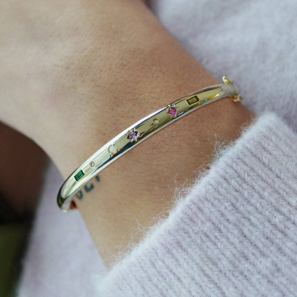 Kaleidoscope Gemstone Bangle - Cara & The Sky