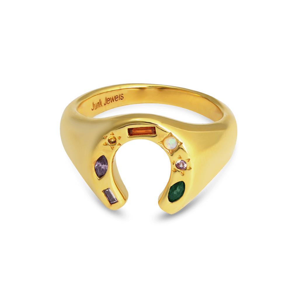 Kaleidoscope Lucky Charm Signet Ring - Cara & The Sky