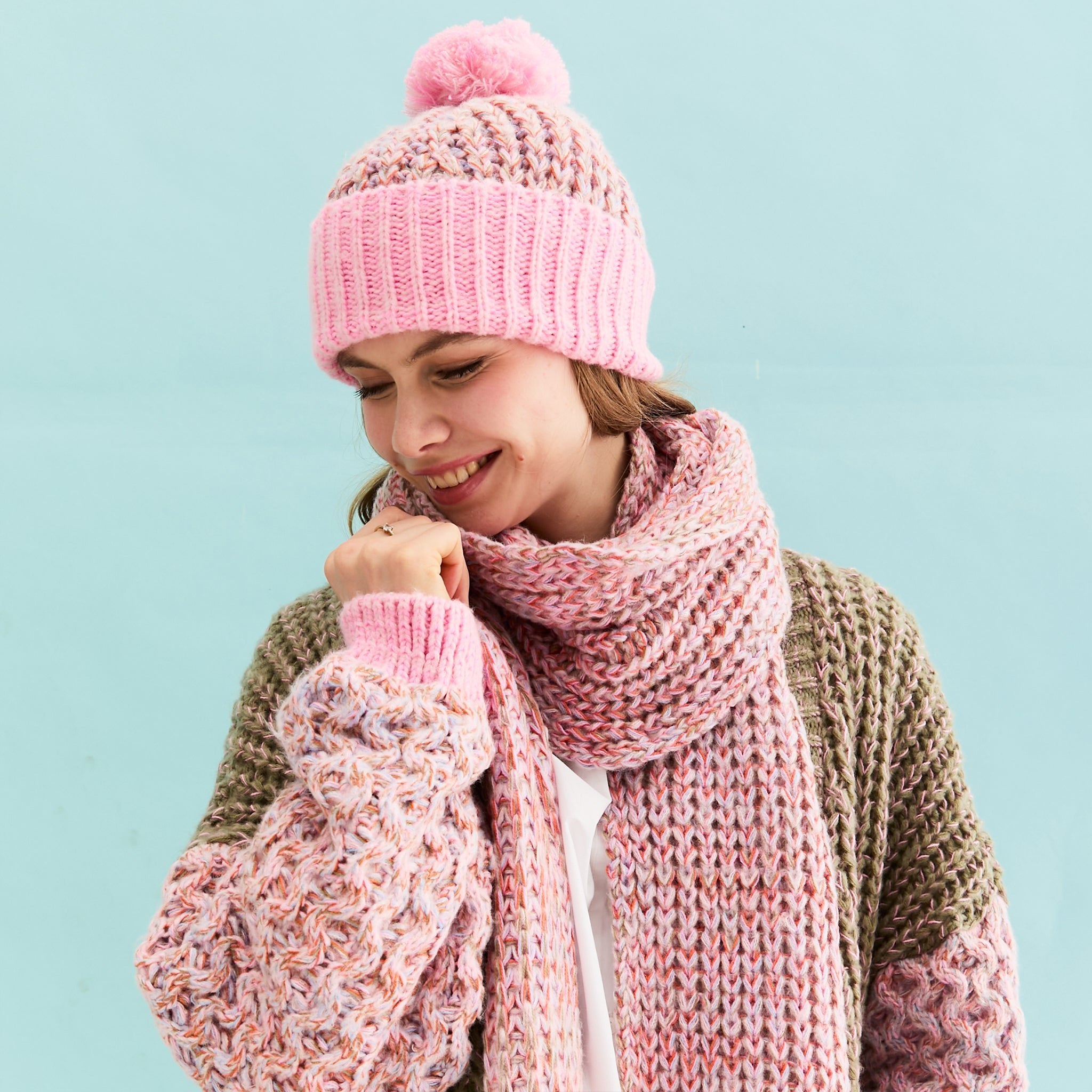 Lolly Hat Twist Bobble Beanie