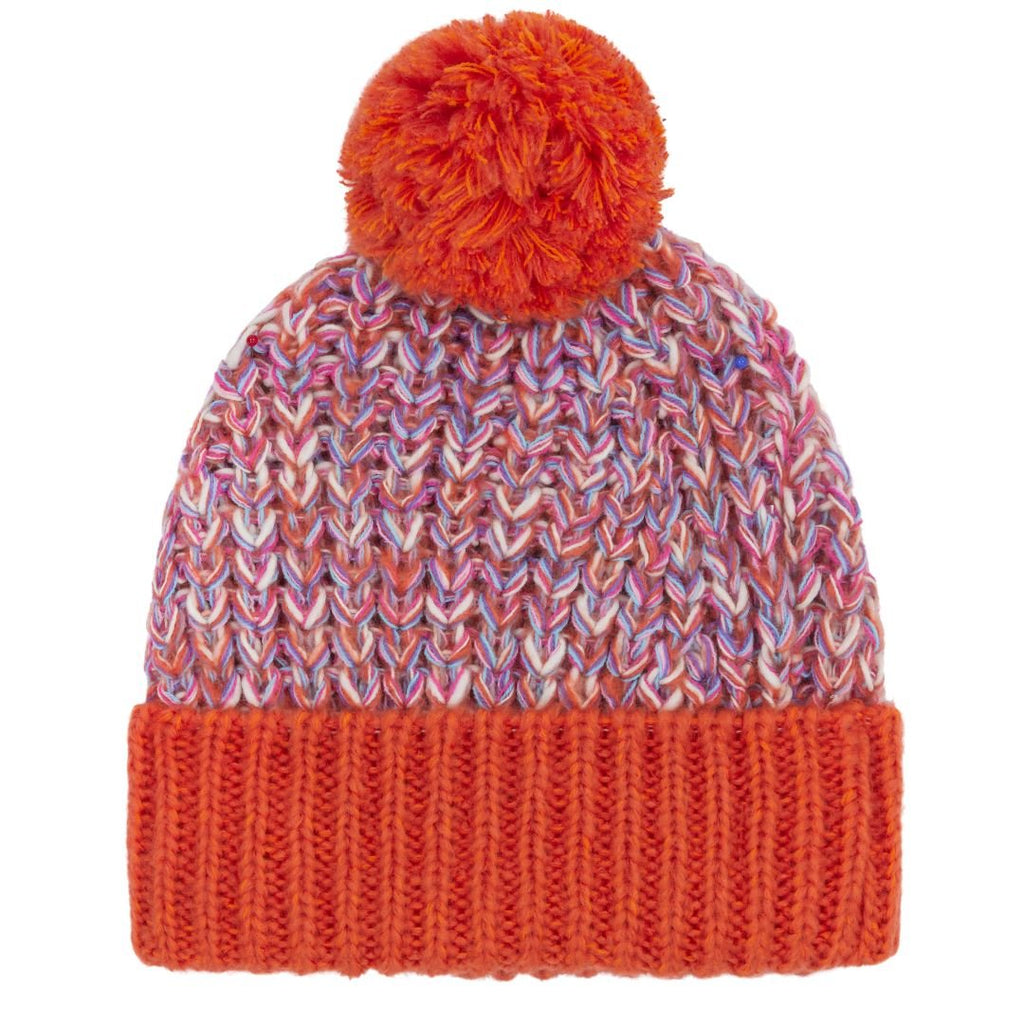 Lolly Twist Bobble Beanie Hat - Orange - Cara & The Sky