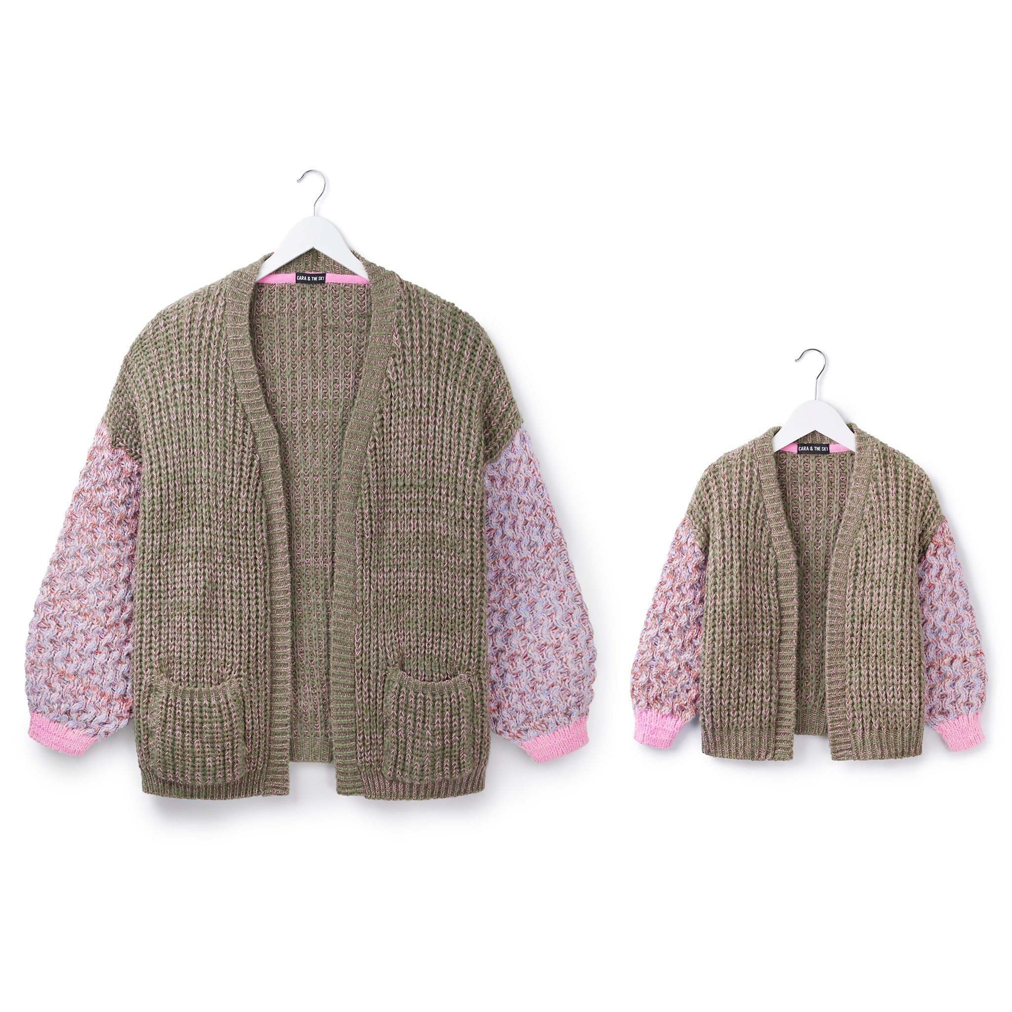 Madison Mini Me Oversized Balloon Sleeve Kids Cardigan Cara