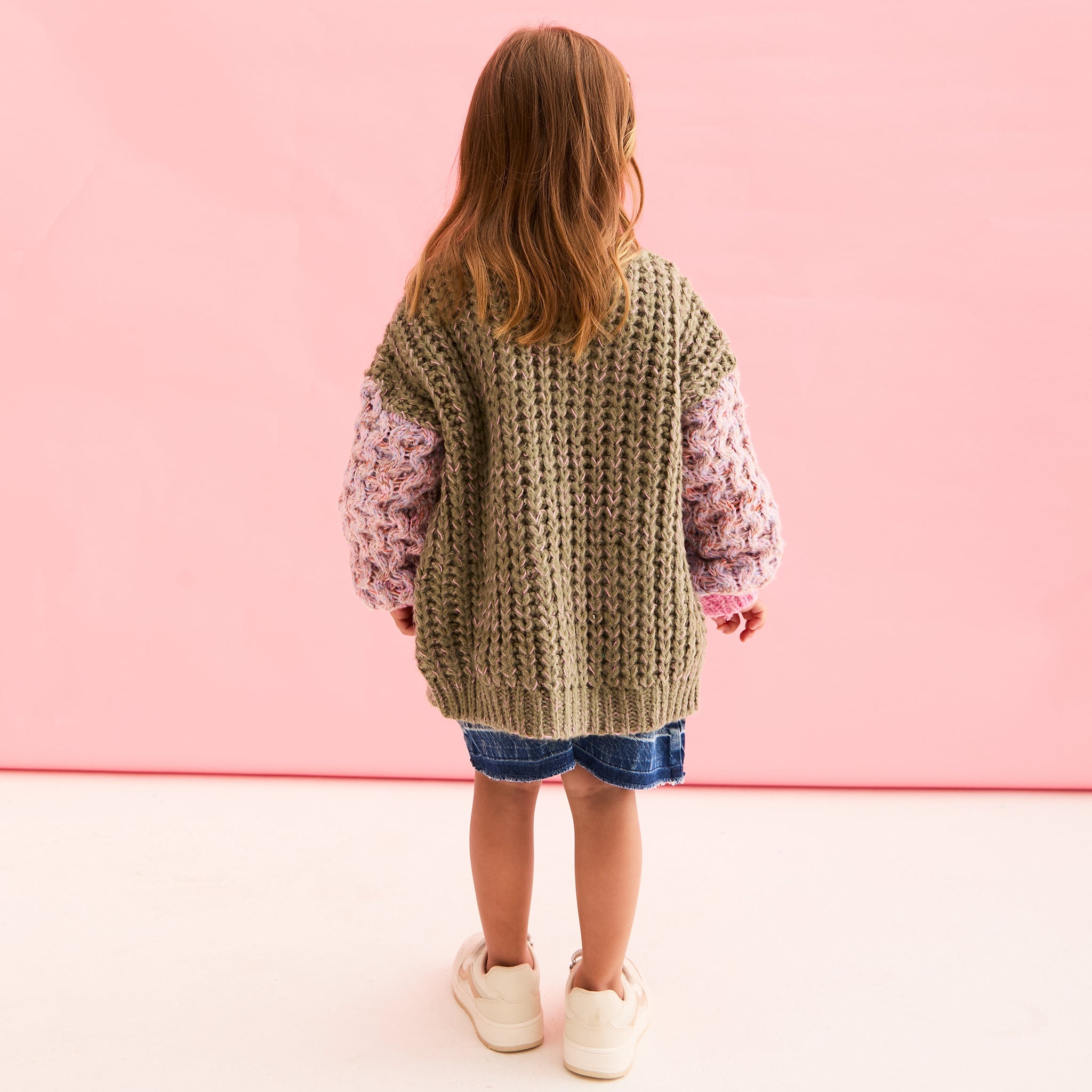 Madison Mini Me Oversized Balloon Sleeve Kids Cardigan | Cara