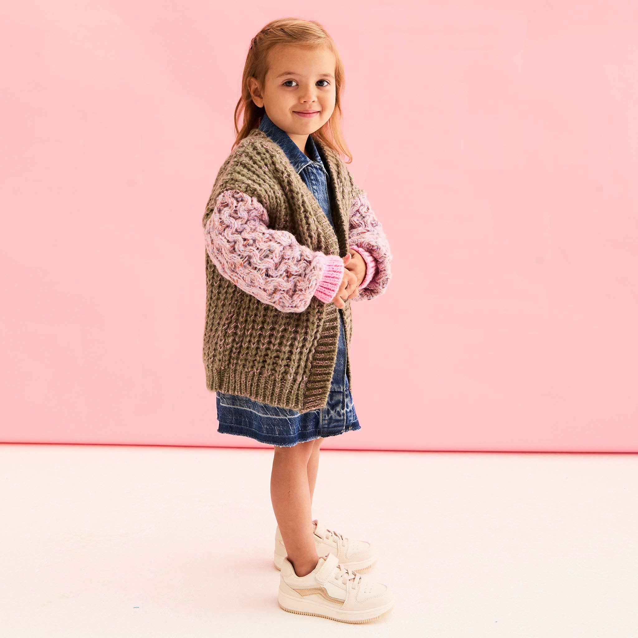 Madison Mini Me Oversized Balloon Sleeve Cardigan