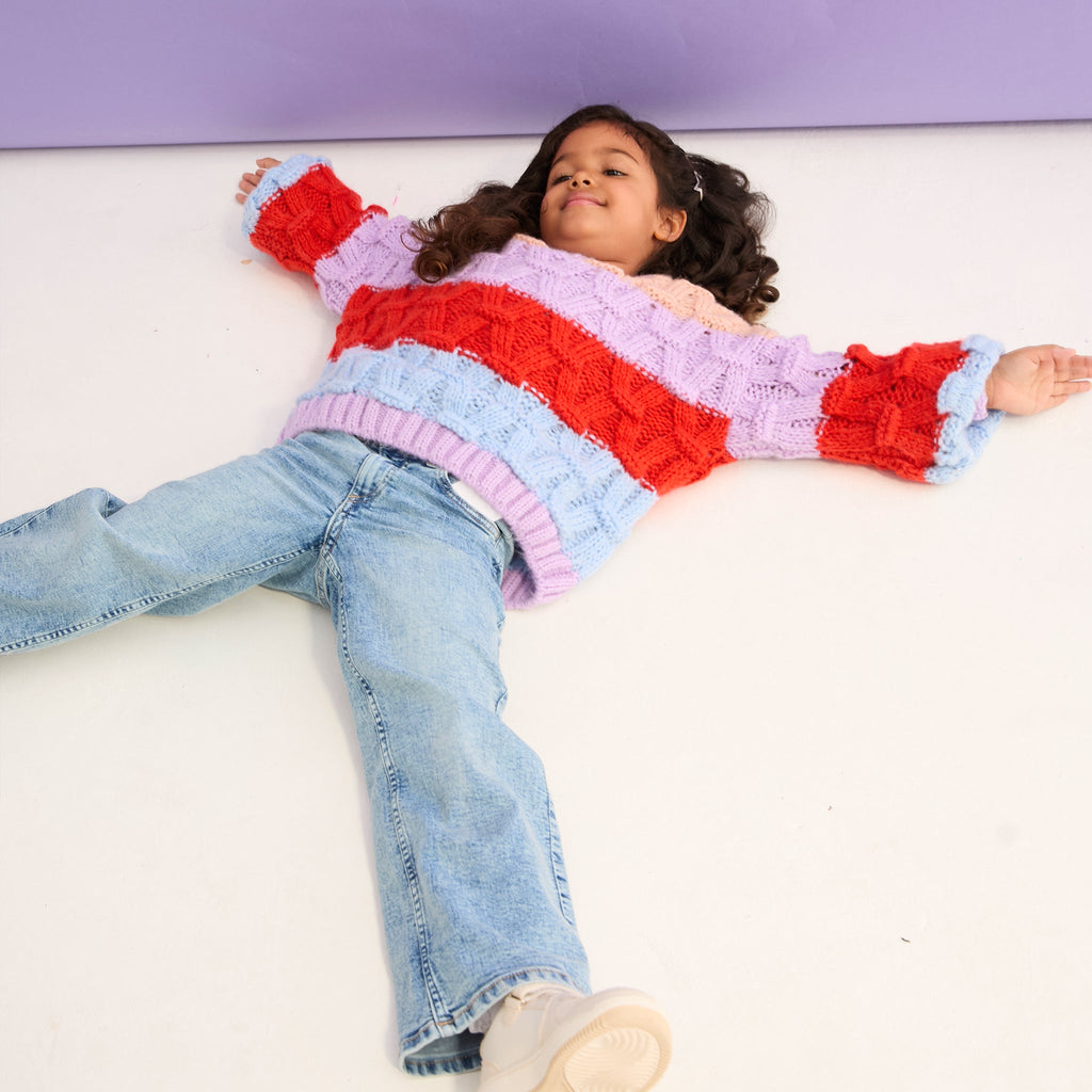 Mandy Twinning Bundle – Adult & Kids Matching Jumpers Rainbow Stripes - Cara & The Sky