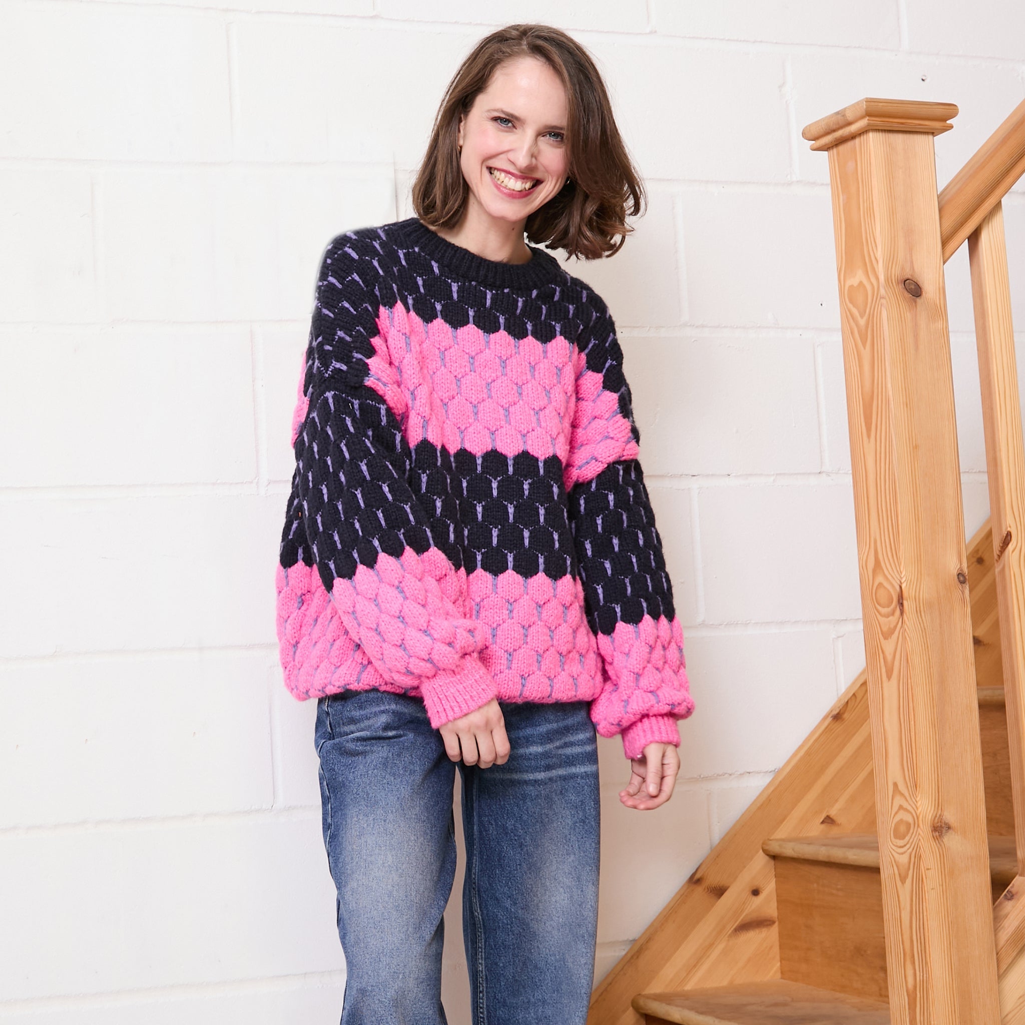 Marissa Stripe Bubble Stitch Jumper