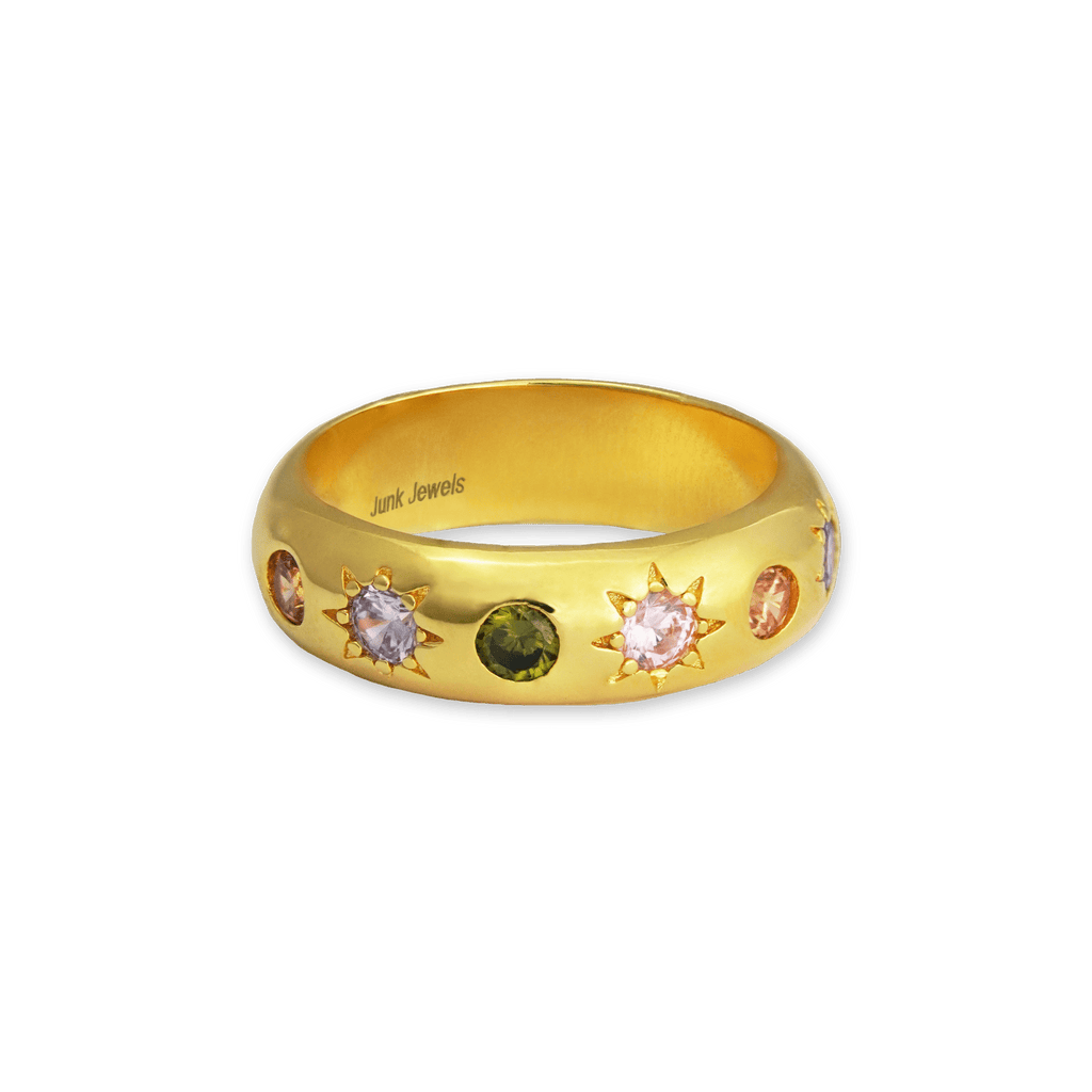 Pastel Stone Chunky Band Ring - Cara & The Sky