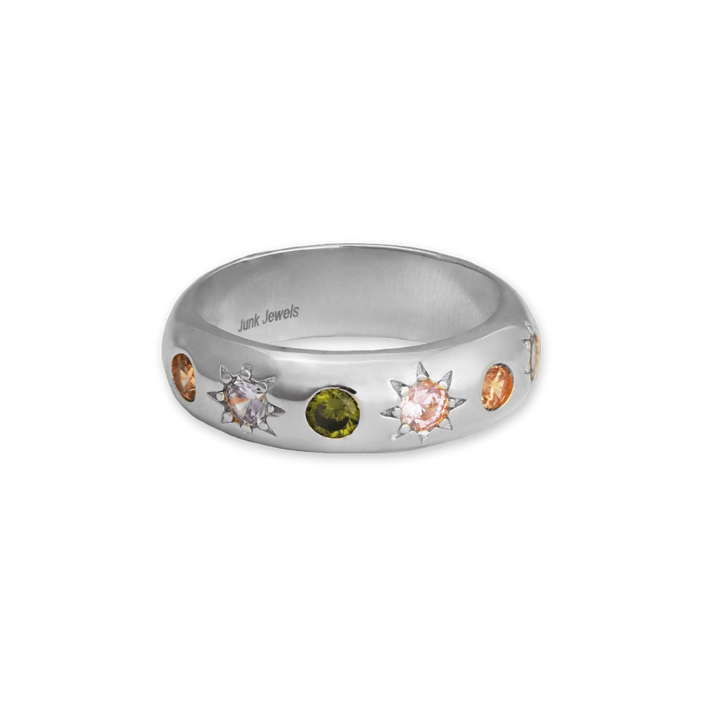 Pastel Stone Chunky Band Ring - Cara & The Sky