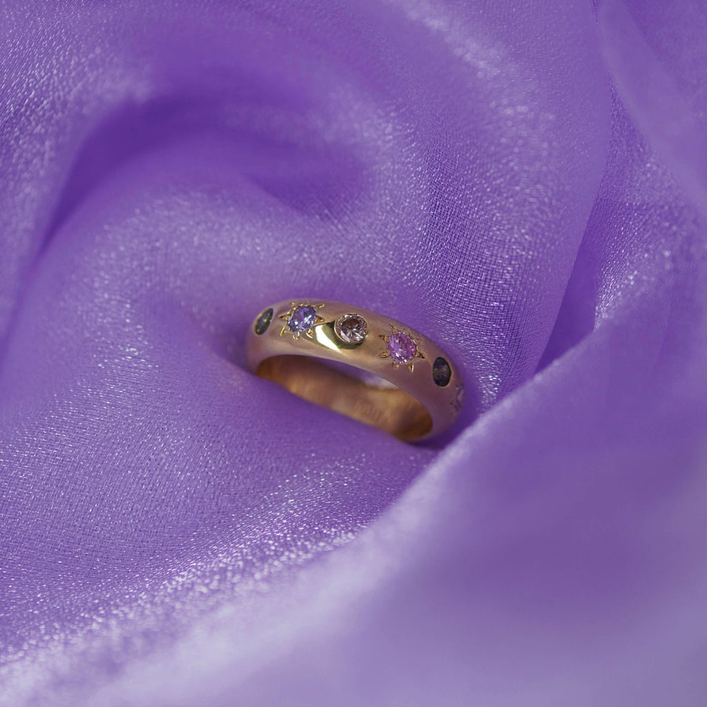Pastel Stone Chunky Band Ring - Cara & The Sky