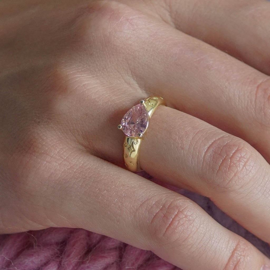 Pear Drop Gemstone Ring - Cara & The Sky