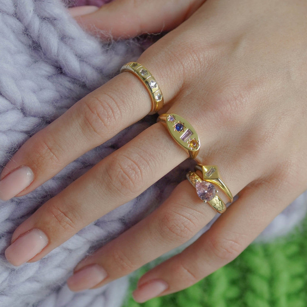 Pear Drop Gemstone Ring - Cara & The Sky