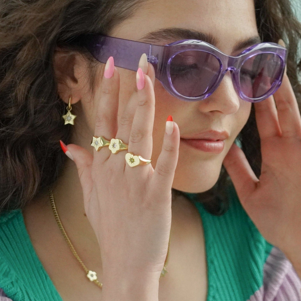 Peridot Heart Signet Ring - Cara & The Sky