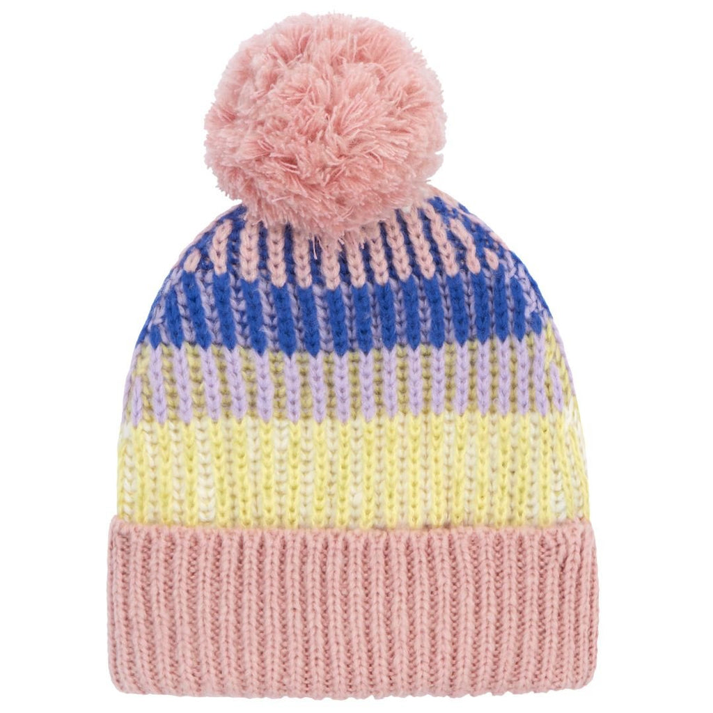 Phoebe Stripe Beanie Hat - Pink - Cara & The Sky