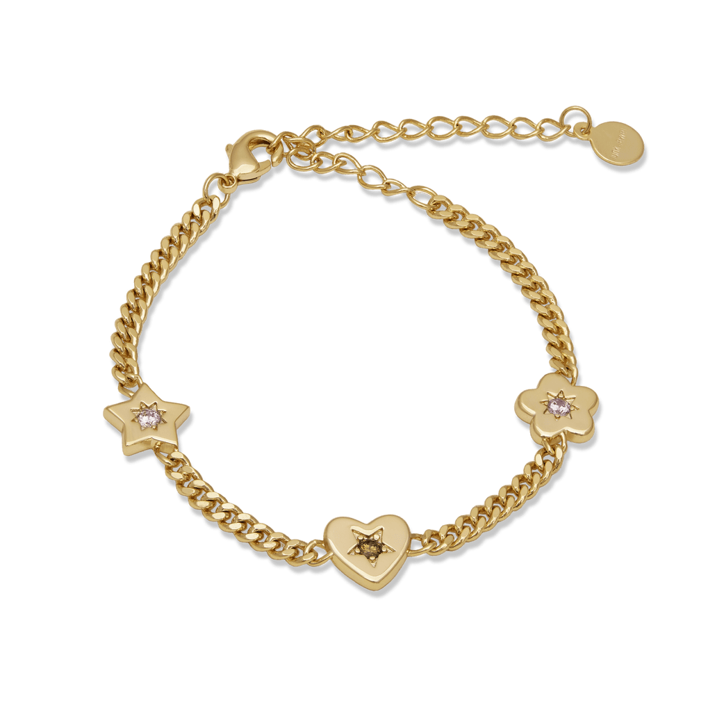 Retro Gemstone Charm Bracelet - Cara & The Sky