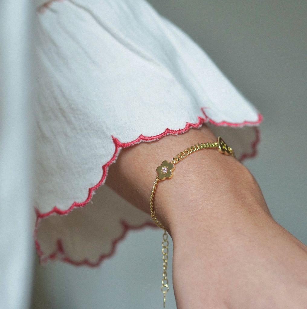 Retro Gemstone Charm Bracelet - Cara & The Sky