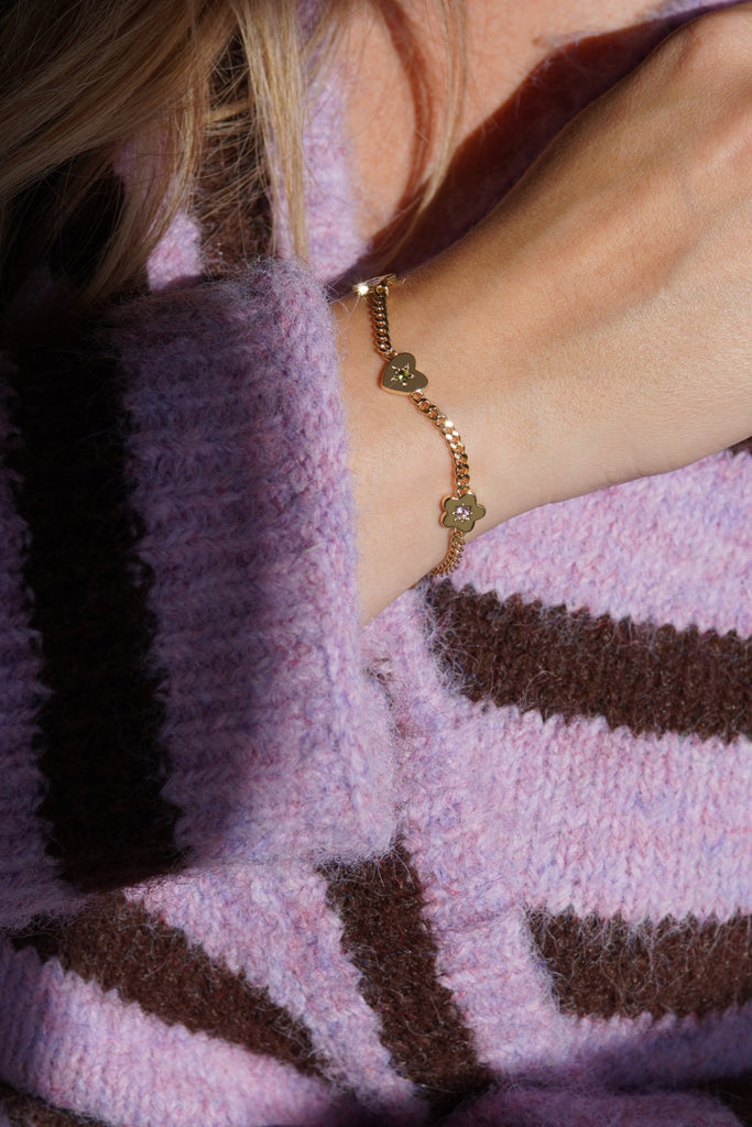 Retro Gemstone Charm Bracelet - Cara & The Sky