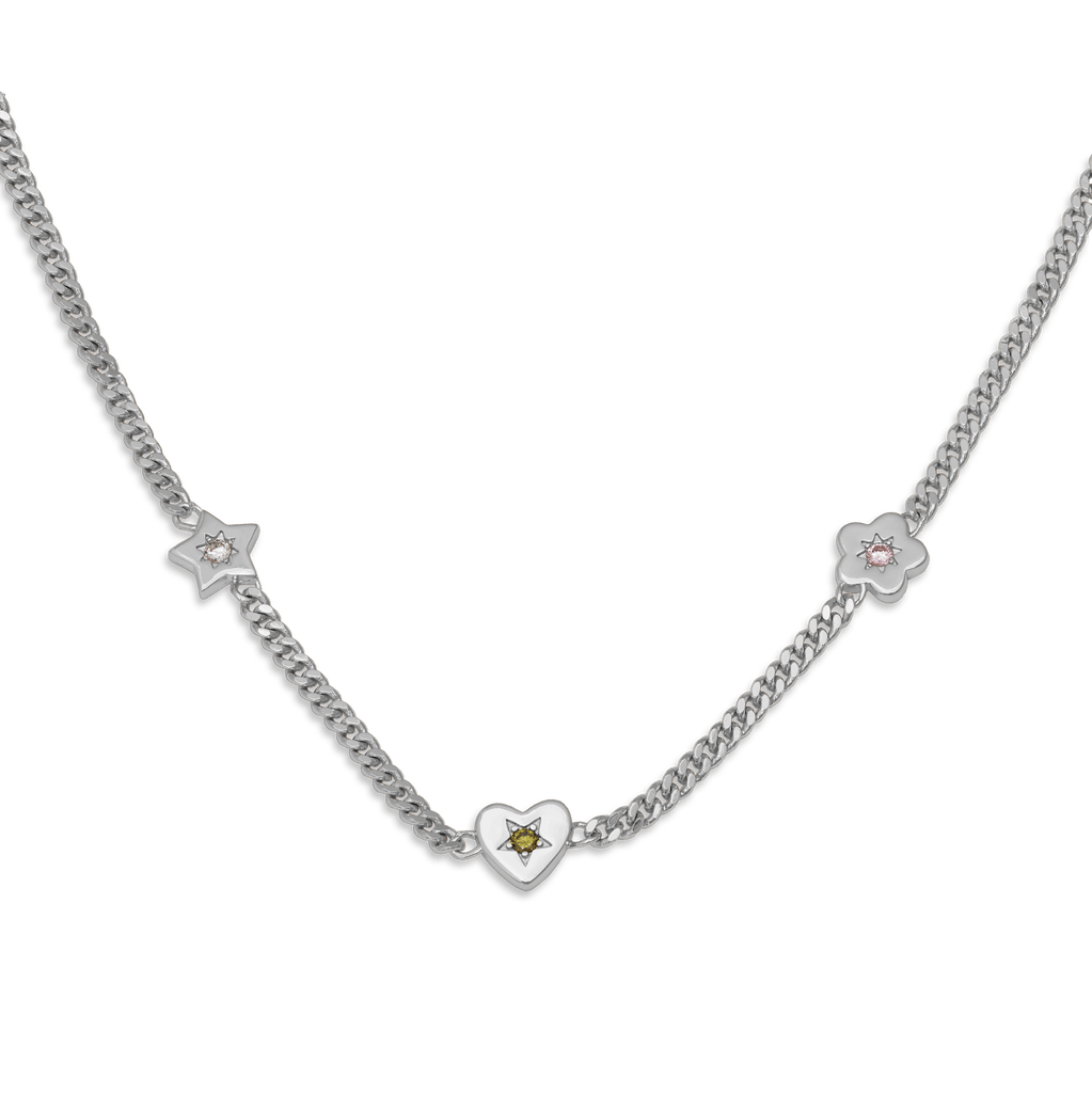 Retro Gemstone Charm Necklace - Cara & The Sky