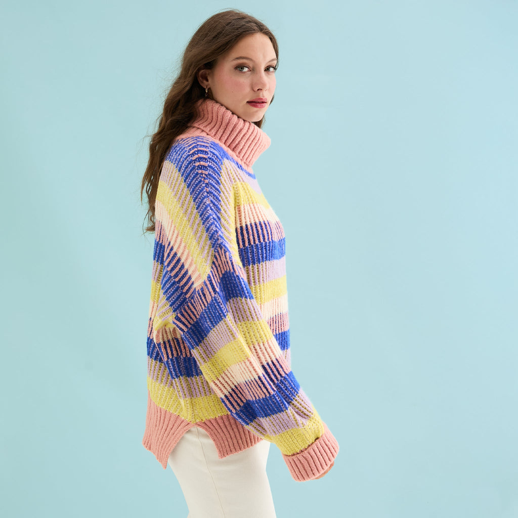 Tasha Jumper, Phoebe Hat and Leia Scarf Set - Pink - Cara & The Sky