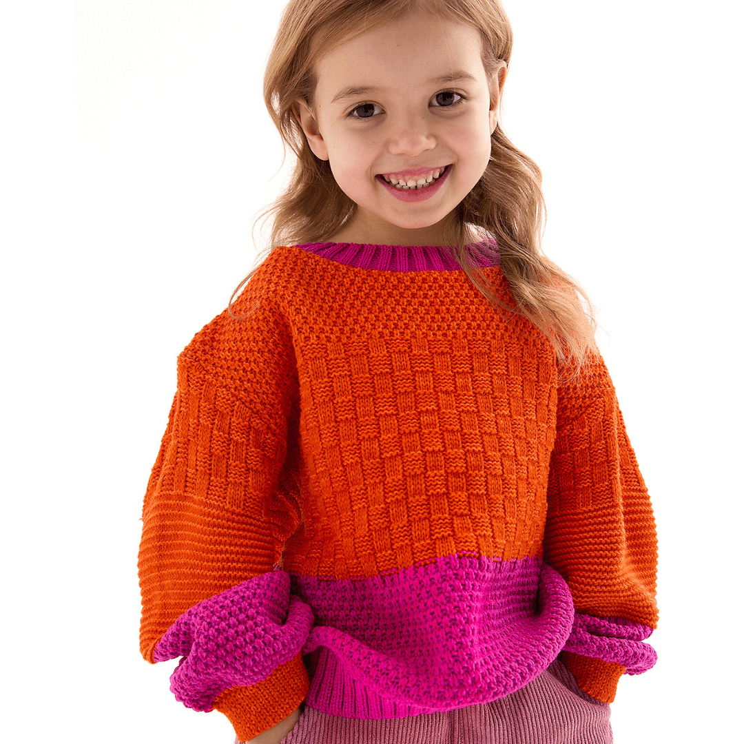 Taz Balloon Sleeve Mini Me Jumper & Pink