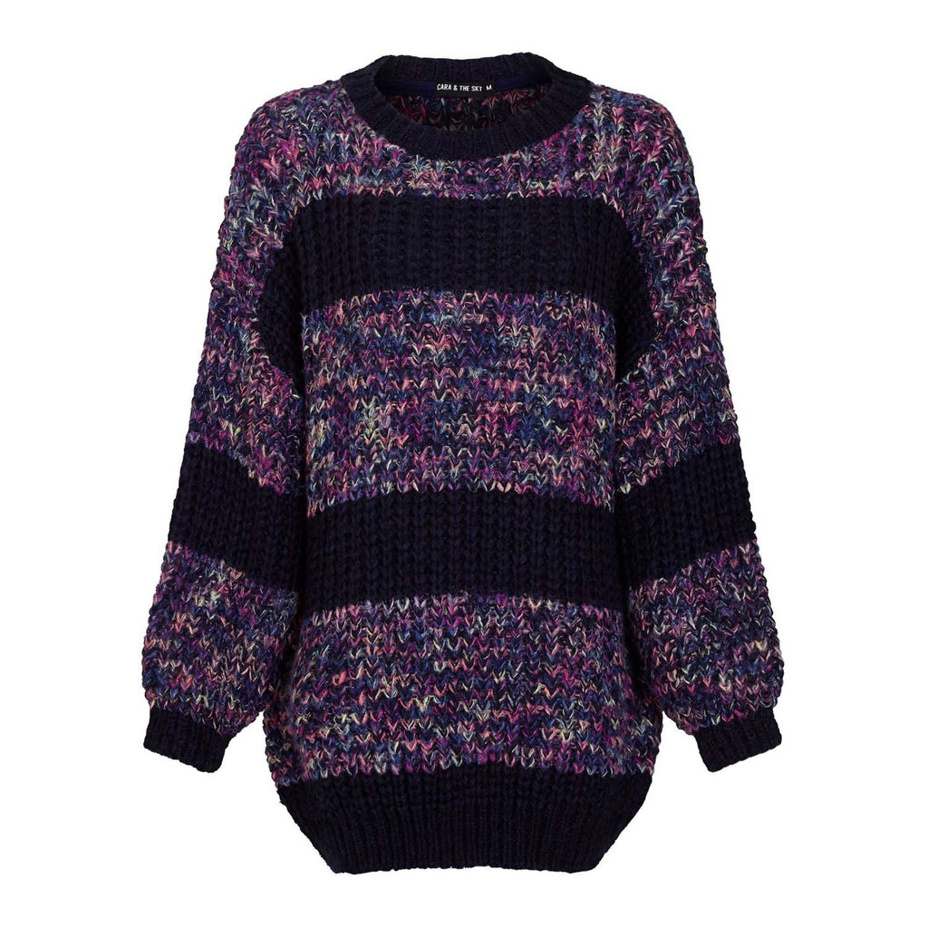 Product photo of Josie jumper in navy blue on white background