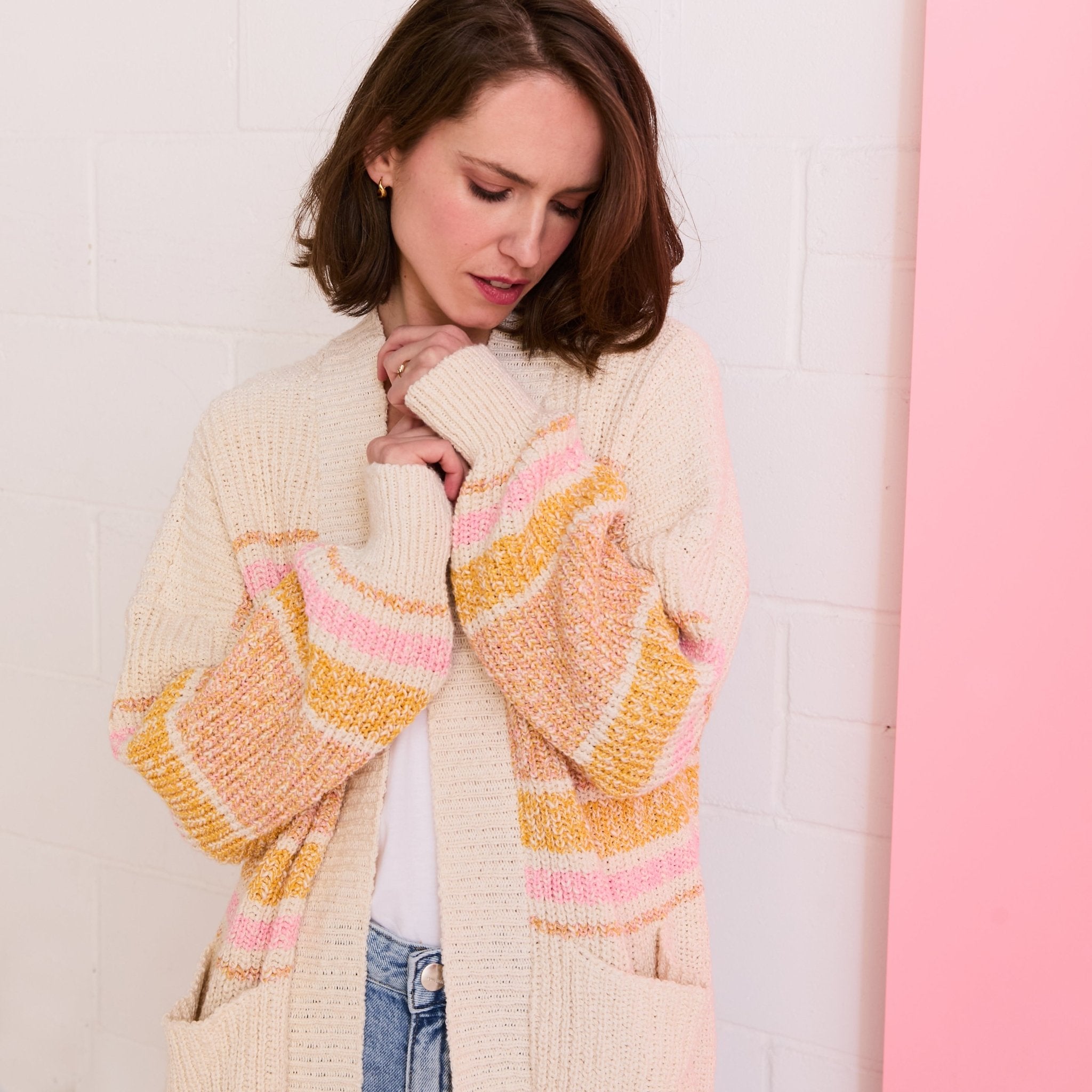 【値下可】doublet HAPPY BALLONS CARDIGAN 21SS Dani Chunky Stripe Balloon Sleeve Cardigan | Cara & The Sky
