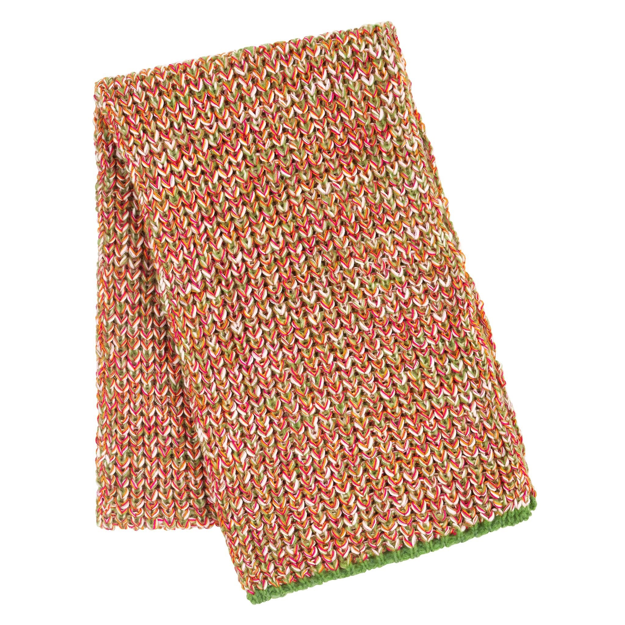 Florence Twist Oversized Chunky Knitted Scarf Olive Green