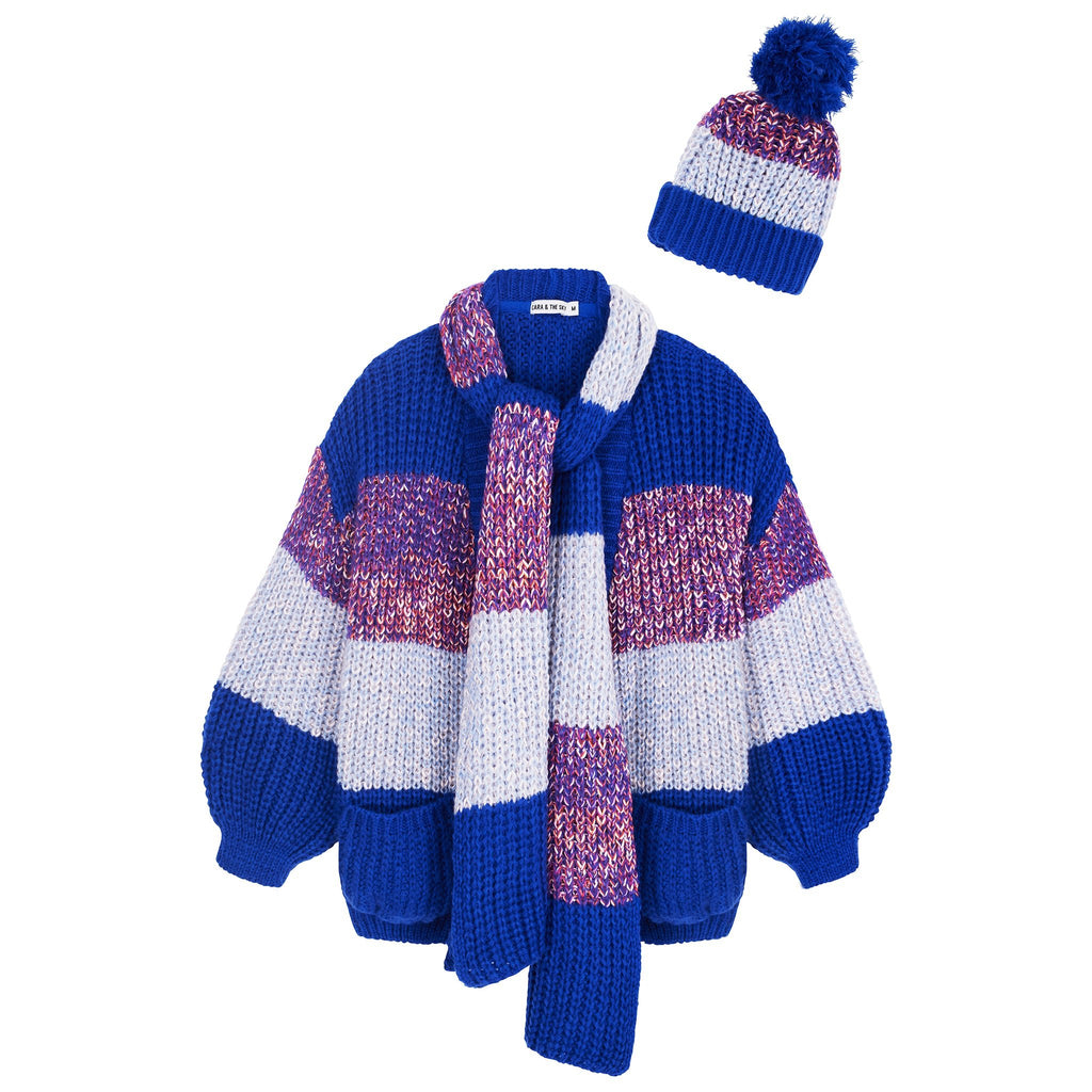 Janie Cardigan, Hat & Scarf Set - Cara & The Sky