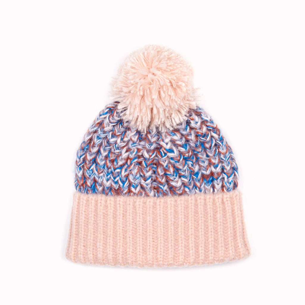 Lolly Beanie Bobble Hat - Pale Blue - Cara & The Sky