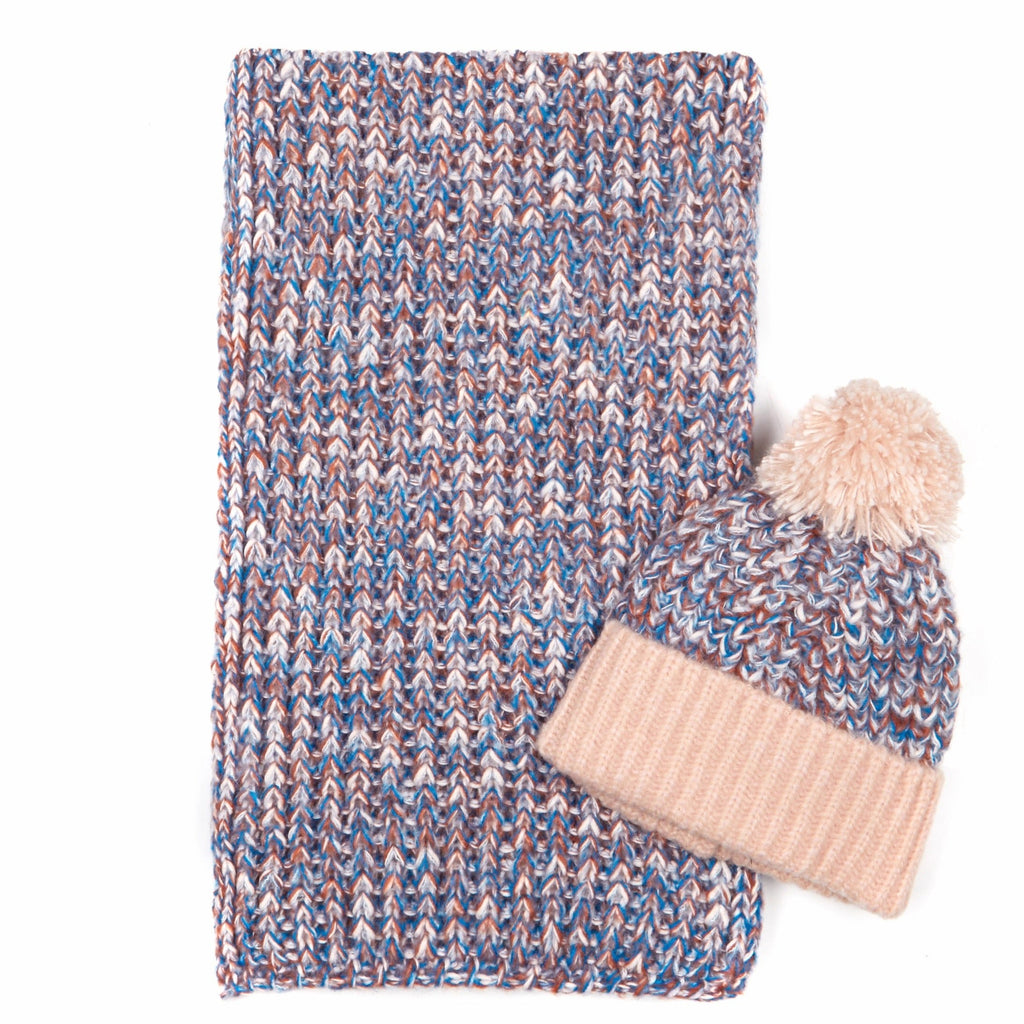 Lolly Beanie Bobble Hat - Pale Blue - Cara & The Sky