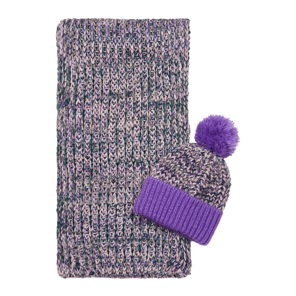 Lolly Hat & Florence Scarf Set - Purple - Cara & The Sky