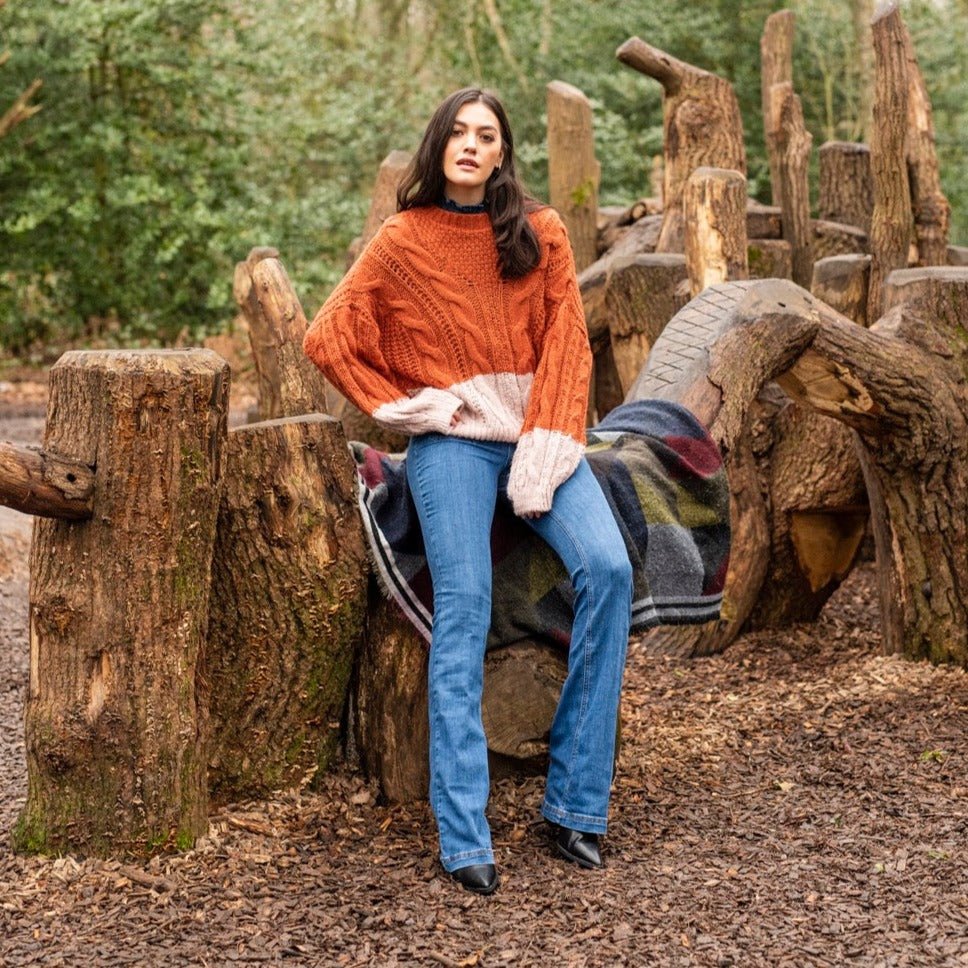 Lucy Cable Jumper - Rust - Cara & The Sky