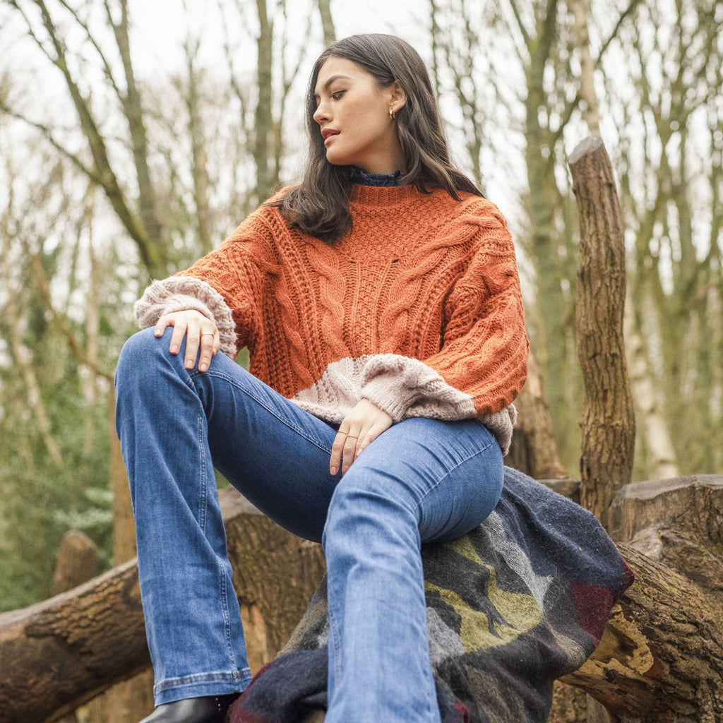 Lucy Cable Jumper - Rust - Cara & The Sky