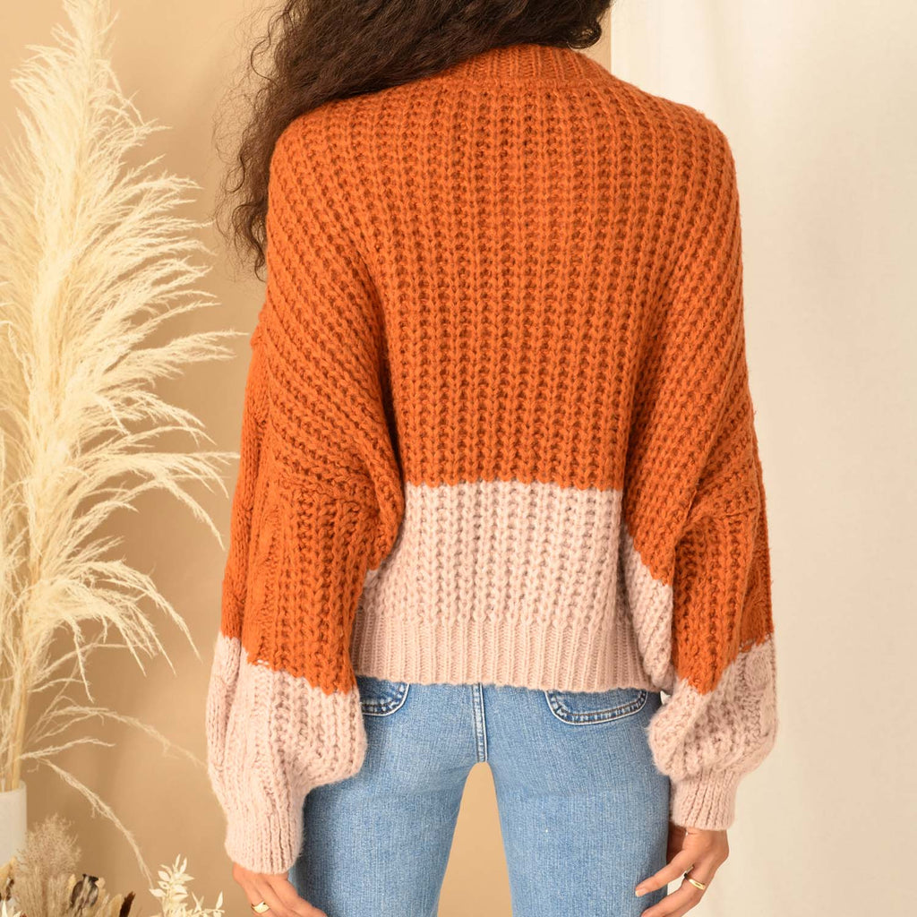 Lucy Cable Jumper - Rust - Cara & The Sky