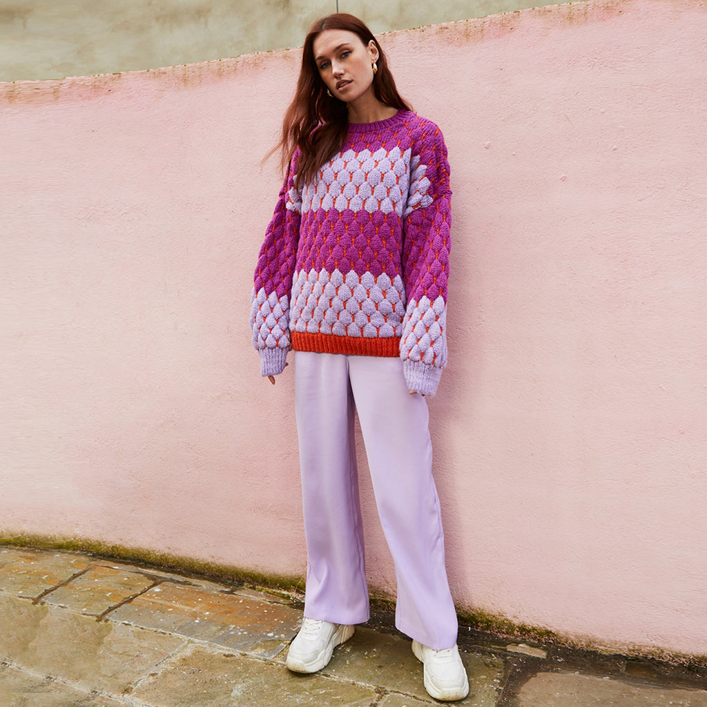 Marissa Bubble Stitch Stripe Jumper - Multi - Cara & The Sky