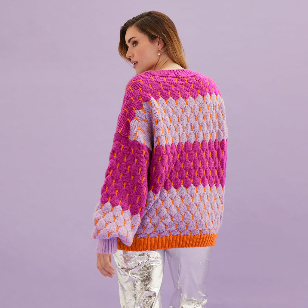 Marissa Bubble Stitch Stripe Jumper - Multi - Cara & The Sky