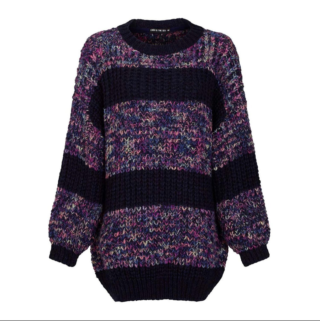 RESALE | Josie Stripe Jumper Dress - Navy - Cara & The Sky