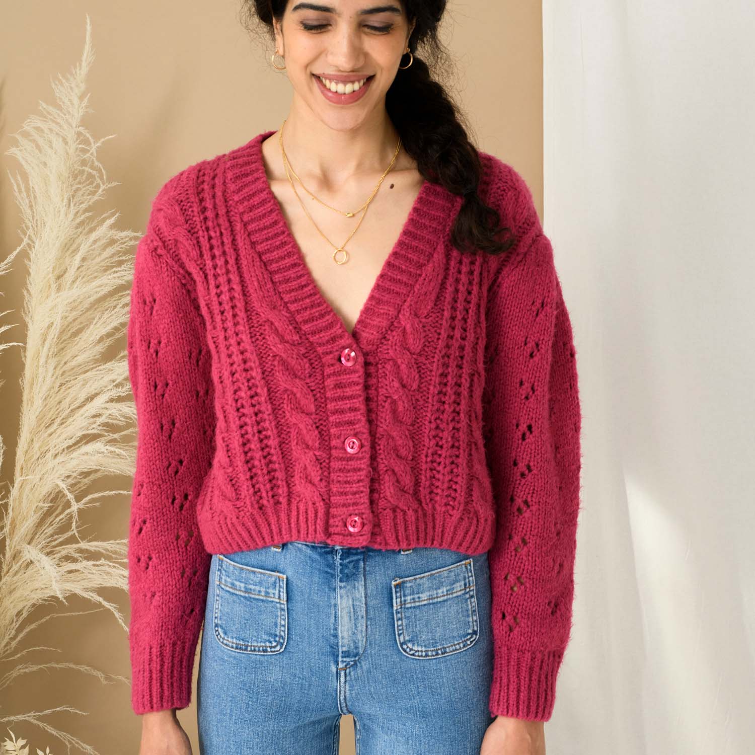 RESALE Rocky Cable Cropped Cardigan