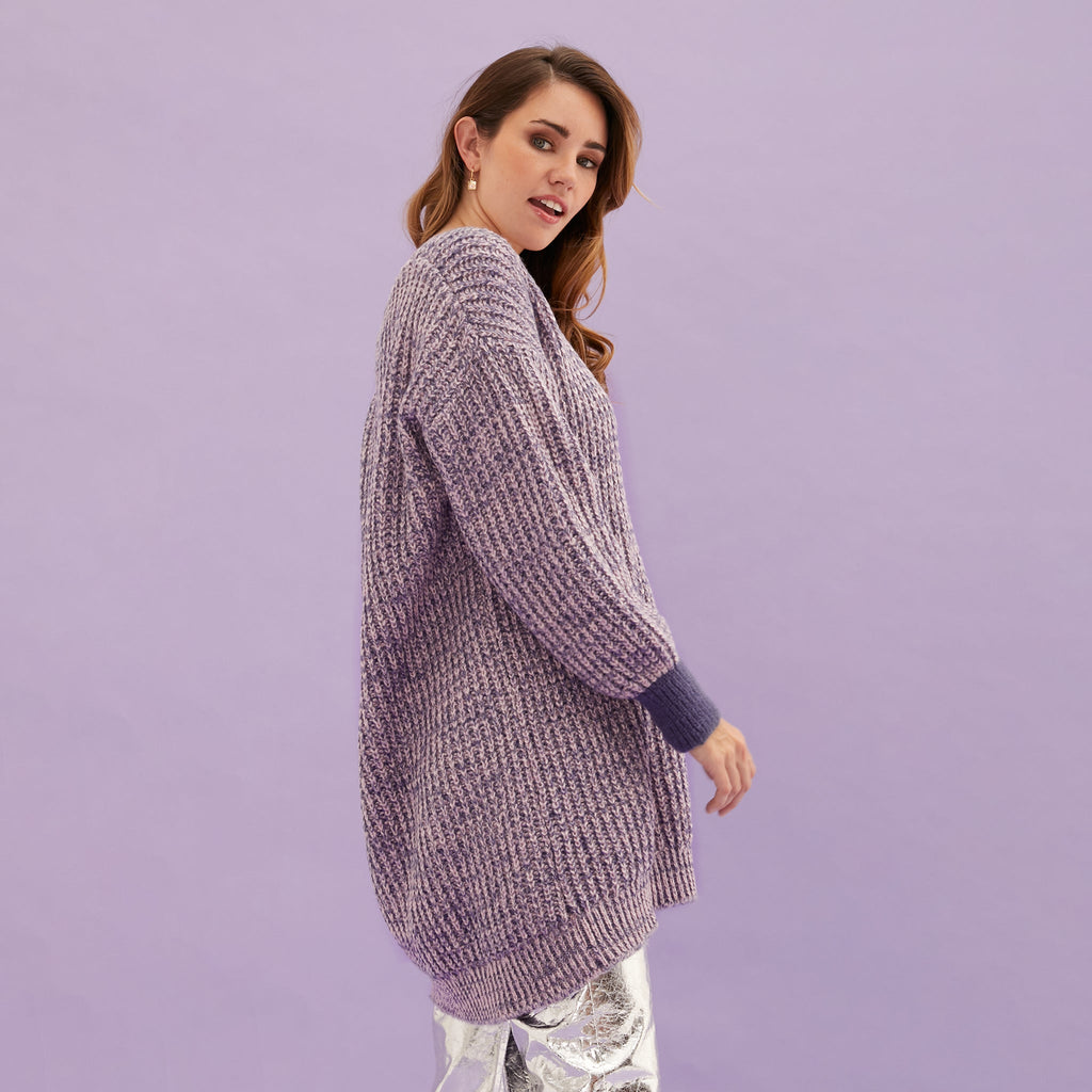 RESALE | Rosie V Neck Twist Tunic Knit Jumper - Lilac - Cara & The Sky