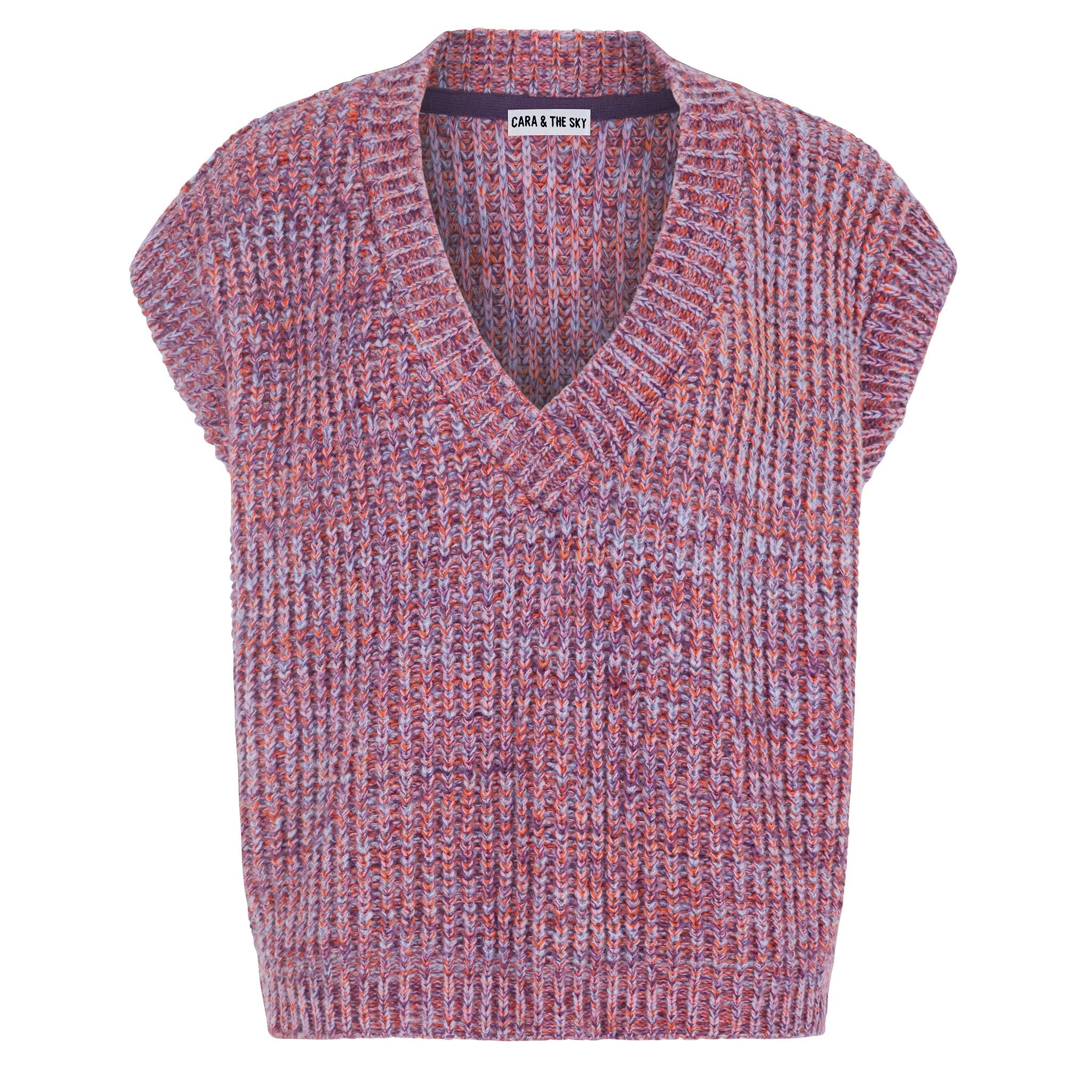 Sara V Neck Twist Knitted Vest for Women | Cara & The Sky